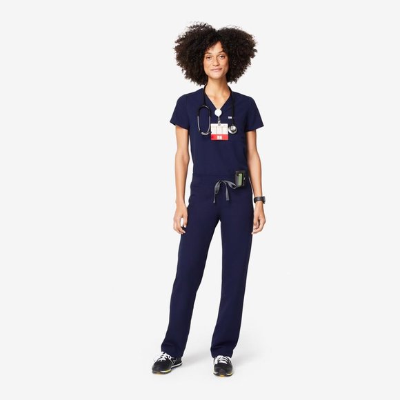 Figs Pants - Figs Livingston™ Basic Scrub Pants in Navy Sz M